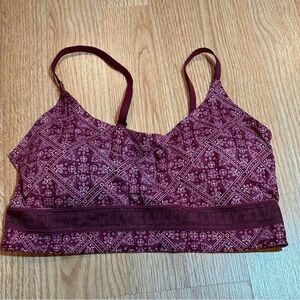 Lucky Brand burgundy pattern bralette‎ medium